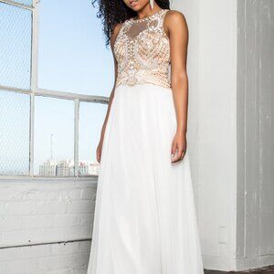 High Neck A-Line Shape Evening Dress GSGL2295